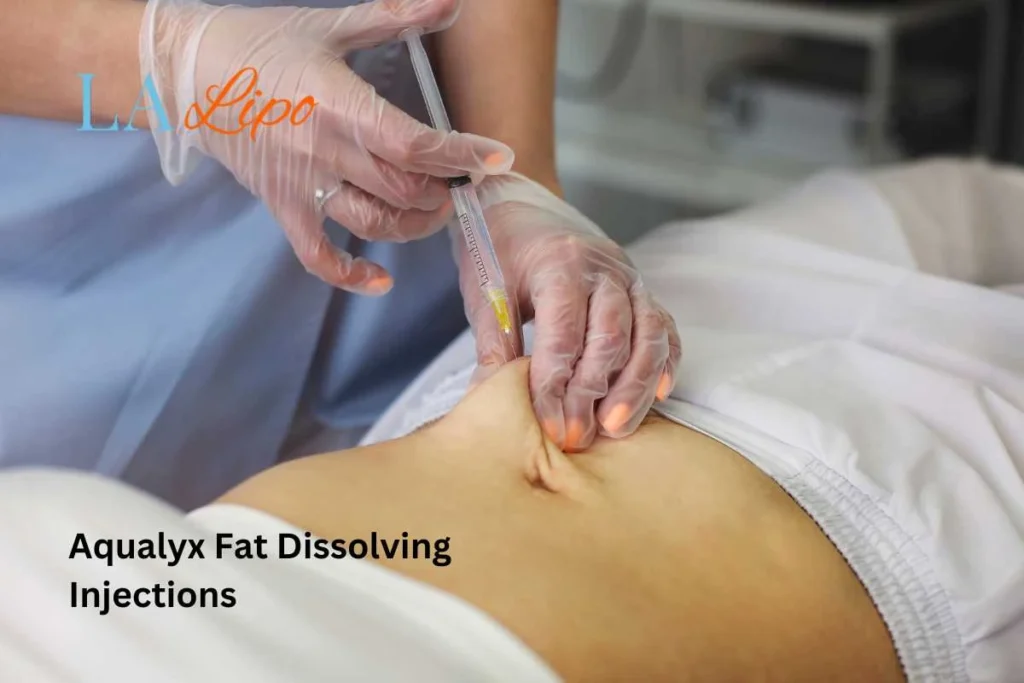 woman having fat dissolving injections Kingston Hill in the stomach