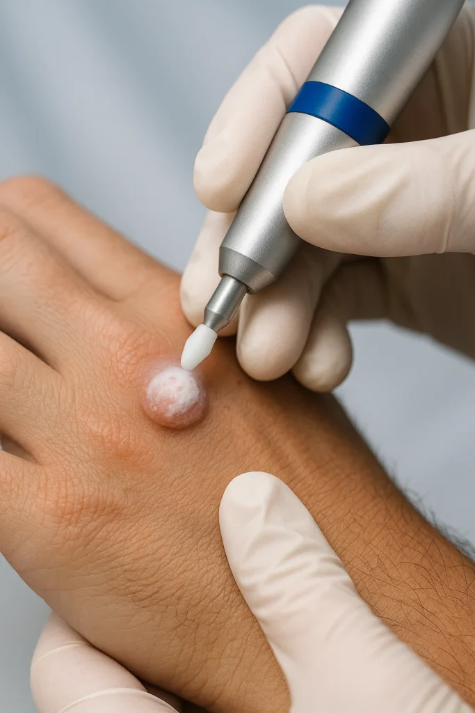 example of wart removal Kingston Hill using cryopen