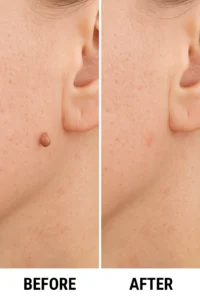 Skin tags removal Kingston Hill before and after