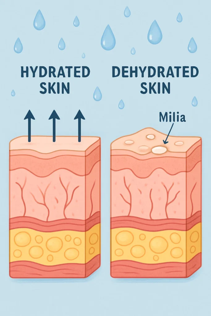 The importance of hydration and milia production Kingston Hill